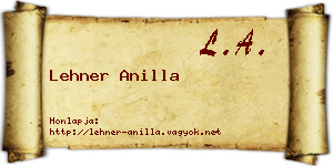Lehner Anilla névjegykártya
